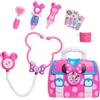 Just Play Set di Borsa da dottore con il Fiocco di Minni Disney Junior, 9 pezzi, gioco di finzione, giocattoli per bambini dai 3 anni in su di Just Play