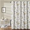 Lush Decor Cynthia - Tenda da doccia Jacobean, 183 x 183 cm, colore: Giallo e Grigio
