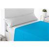 Miracle Home. Lenzuolo sopra morbido e confortevole, 100% microfibra spazzolata, senza rughe e anti-peeling. 260 x 270. Letto da 180. Turchese