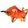 Casablanca modernes Design Casablanca - Scultura Toro - in vetro rosso arancione marrone nero H 28 cm
