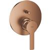 MISCELATORE DOCCIA INCASSO GROHE LINEARE 24064DL1 CON DEVIATORE A 2 VIE ORO ROSA SPAZZOLATO