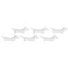 LA PORCELLANA BIANCA Fattoria Poggia Posate Cane Set 6 Pezzi 7,5cm Bianco
