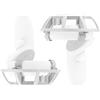 GEEKRIA Set di coperture per telaio di protezione anticollisione compatibile con Meta Quest 2, set di protezioni per paraurti per maniglia, protezione anticaduta per supporto maniglia VR (bianco)
