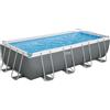 Bestway Piscina solo struttura - 549x274x122 cm grigio scuro