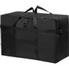 KYSUN Borsa da Viaggio Pieghevole Extra Grande, Grande Capacità Borsa da Viaggio Duffel, Leggera e Impermeabile Sopra i Bagagli, per Compagnia Aerea, Viaggi, Campeggio, Traslochi, 70 * 35 * 48cm, Nero