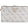 GUESS portafoglio Laurel II SLG Double Zip Organizer Dark Taupe Logo grigio talpa