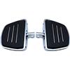 WIND MOZURA Motorcycle Mini Board Floorboards Footpegs Pedals Footrests Highway Pegs with Male Mount Adapters & Anti-Slip Rubber Universal for Harley Davidson Dyna Touring Dyna Suzuki Yamaha Triumph (Chrome)