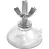DANXQ Forte Gancio a Ventosa con Filettatura Estesa in PVC Trasparente Chiaro M6 con Dado, Diametro 4,4 cm, Lunghezza della Vite 2,2 cm, 6 Pezzi (DADO AD ALETTE)