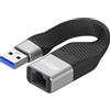 AlzaPower FlexCore USB-A (M) a RJ-45 (F) nero