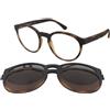 Emporio Armani EA4152 58021W | Occhiali da Vista con Clip da Sole | Prova Online | Unisex | Plastica | Panthos | Marrone, Havana | Adrialenti