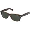Ray-Ban New Wayfarer RB2132 - 902L | Occhiali da Sole Graduati o Non Graduati | Prova Online | Unisex | Plastica | Quadrati | Marrone, Havana | Adrialenti