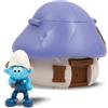 Giochi Preziosi I Puffi - Puffo Inventore da 5,5 cm e la sua Casetta Dei Puffi Con Tetto Lilla, Meccanismo Ricaricabile ed Effetto Sorpresa, Per Bambini A Partire Dai 3 Anni
