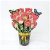 CUT POPUP.COM CUTPOPUP Bouquet di Tulipani - Biglietto d'auguri per Donna, biglietto pop-up per la festa della Mamma, Biglietto d'auguri 3D con fiori per Moglie, Figlia, Sorella (Tulip Bouquet) US8-66IT