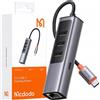 MCDODO Adattatore Mcdodo Usb-C Ethernet Gigabit Rj45 Hub 3X Usb 3.0 100W