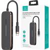 USAMS Hub adattatore Usams 2Xusb + Usb-C + Hdmi+ Micro Sd+Sd Czarny/Nero Sj575Hub01 (Us-Sj575)