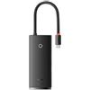 Baseus Os Lite Hub a 6 porte (da Tipo-C a Hdmi+Usb3.0*2+Pd+Sd/Tf) (nero)
