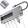 Reagle Hub USB-C NVMe SATA M.2 USB-C 3.2 HDMI 4K 60Hz PD 100W Replicatore di porte SSD