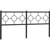 vidaXL Testiera di ricambio in metallo nero 180 cm