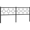 vidaXL Testiera in metallo nero 193 cm