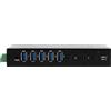 EXSYS GmbH HUB metallico a 7 porte USB 3.2 Gen 2x1, connettore 2x C + 5x A (EX-12297HMS)