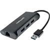 société CUC Adattatore di rete Gigabit USB 3.0 con hub USB 3.0 a 3 porte (310723)