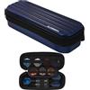 Mission Darts ABS 1 | Custodia Slimline Darts con ABS metallico, Blu, 210mm x 85mm x 50mm, alla moda