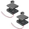 PerfectHD Portabatteria AA - 4 X AA Mignon - con interruttore on/off - 2 pezzi in un unico set - nero