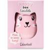 Colourbook Happy Box Cancellotta Gatto, Box Regalo Cancelleria Bambini, Set Cartoleria 11 Pezzi per Scrivere E Disegnare, Idea Regalo Compleanno, Portamonete Incluso