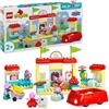 LEGO DUPLO Il Supermercato di Peppa Pig - Gioco Didattico per la Motricità Fine per Bambine e Bambini da 2 Anni in su - Include Negozio, Macchinina Giocattolo e 4 Personaggi - Idea Regalo - 10434