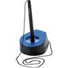 HAN 1770-34 - Supporto per penna a sfera, modello Salsa, in polistirene con catenella, 59 x 150 mm, colore: nero/blu