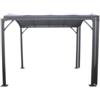 Giardini di Maggio Tettoia auto estensibile giardini di maggio carport deluxe in acciaio e poliestere antracite 300x300/565x243 cm