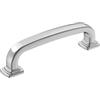 Amerock Maniglia per armadietto, cromo lucido, 96 mm, da centro a centro, superpass, confezione da 1, maniglia per armadietto, hardware per armadietti