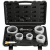 VEVOR Kit di Strumenti per Svasatura, Kit di Utensile per Espansione dei Tubi di Scarico, Allargatore per Tubi di Scarico da 41,27 mm a 107,95 mm, con 7 Collettori Robusti e Custodia per Trasporto
