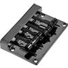 LiebeWH 4 Corde Cordiera per Ponte Basso 85mm Parti di Ricambio per Basso per Chitarra Regolazione Altezza Strumento per Piastra per Chitarra con Scatola Elettrica Addensata(nero)