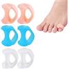 YLLZJ 6 Pcs Separatori per dita dei piedi,Protezione Dito del Piede, Separatore Dita Piedi Mignolo Silicone,Piccoli Raddrizzatori a Martello per Dita Storte, Alleviano lo Sfregamento e L'attrito