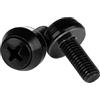 StarTech.com M6 x 12 mm - Viti di montaggio - Confezione da 50 - Nero, Vite, Debole