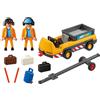 PLAYMOBIL City Action 5396 Rimorchiatore per aerei con controllore del traffico aereo, età 4+