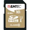 Emtec ECMSD16GHC10GP SD Card 16GB Emtec SDHC (CLASS10) Gold + Kartenblister