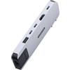 Sitecom AC-2001 6-in-2 Multiport-Hub per MacBook Air (M1/M2/M3) in argento