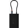 Baseus Hub Usb-C 8W1 Baseus Pioneerjoy Hdmi 4K@60Hz + Hdmi 4K@30Hz + Displayport 8K@30Hz + Vga + 2 X Usb-A 3.0 + 2 X Usb-C - Szary