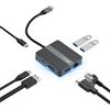 REAGLE Hub USB-C 7-in-1: Adattatore con 2 porte HDMI 4K 60Hz, ricarica rapida PD da 100W, USB 3.2 Gen2 a 10Gbps, porta LAN Gigabit per laptop MacBook Air, Pro, Windows e altri dispositivi