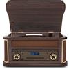 Fenton Memphis Vintage Record Player Dark Wood Giradischi multifunzionale