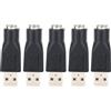 Acouto Convertitore Adattatore USB Maschio a Femmina per PS 2 da 5 Pezzi per Tastiera e Mouse con Interfaccia PS 2 Adattatore da P a USB F P M Tastiera USB Adattatore Din5 Femmina