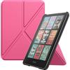 MoKo Custodia per 7 Kindle Paperwhite 12a Gen. 2025/2024, Magenta | per Kindle Colorsoft 2024/2025, Case Piegare con Cover Posteriore Magnetica in PC, Non Adatto a Kobo