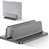 Bewahly Supporto Verticale per Laptop, Salvaspazio Supporto PC Portatile Verticale in Alluminio, Regolabile Porta PC Verticale per MacBook PRO/Air, iPad, HP, Surface, Notebook, Laptop Stand (Grigio)
