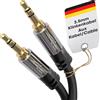 KabelDirekt - Cavo audio AUX jack 3,5mm - 3m - connettori in metallo