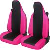 Auto Accessori Lupex Coprisedili auto compatibili con Smart fortwo, 450 451 e 453, 1 2 3 Serie, Tessuto Policotone (Nero - Fucsia)