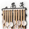 Qthrone Porta medaglie Triatleta Doppio - Medagliere da Parete Ironman Nero - Triathlon Medal Display Holder