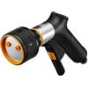 Fiskars Pistola per Irrigazione, FiberComp, 3 Funzioni, Flusso Regolabile di Continuo, Leva On/Off, Filtro dell'Acqua Rimovibile, FiberComp/Metallo, Misura Universale, Nero/Arancione, 1067194