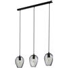 Eglo Leuchten my light Lampadario a sospensione Newtown a 3 luci con gabiette tondeggianti nero opaco 3XE27 49478/20